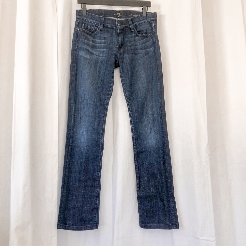 7 for all mankind straight leg dark sz 28 jeans